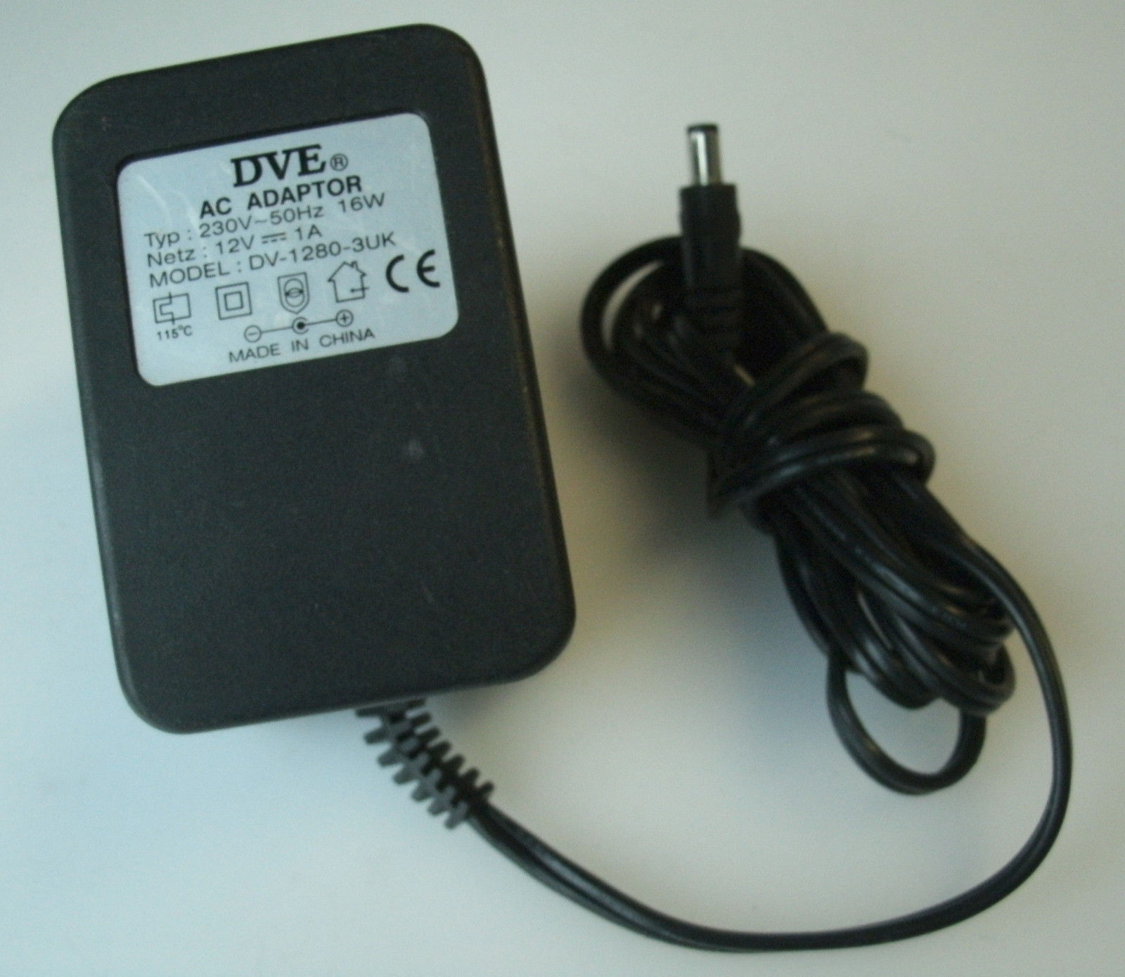 New 12V 1A UK PLUG DVE DV-1280-3UK Power Supply AC ADAPTER